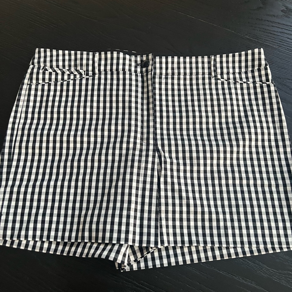 White House Black Market High Waist Gingham Shorts